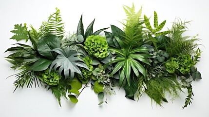 Life arrangement of mixed foliages AI Generative