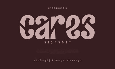 Cares creative modern urban alphabet font. Digital abstract moslem, futuristic, fashion, sport, minimal technology typography. Simple numeric vector illustration