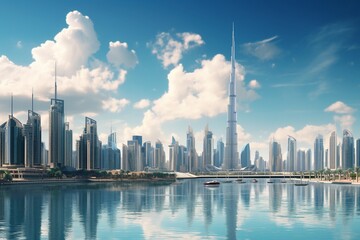Naklejka premium city skyline, Generative AI