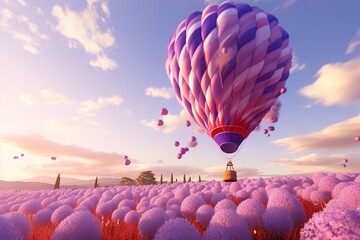 hot air balloon, Generative AI