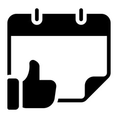 Fototapeta premium thumbs up glyph icon