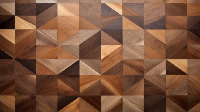Wood marquetry wall parquet, abstract pattern background