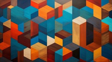 Obraz premium Wood marquetry wall parquet, abstract pattern background