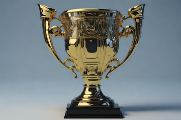 Fototapeta na wymiar gold trophy cup AI generated