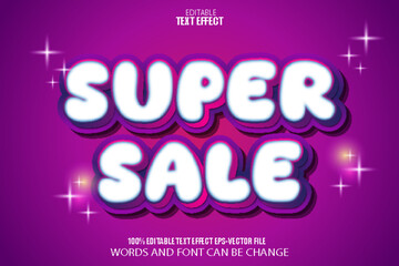Super Sale Editable Text Effect Cartoon Style