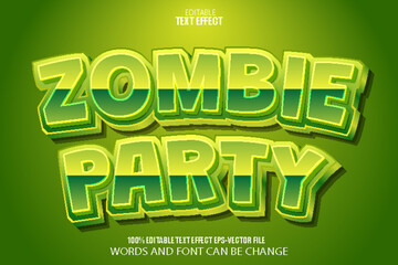 Zombie Party Editable Text Effect Modern Style