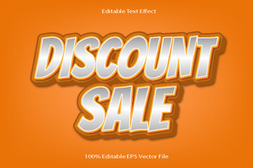 Discount Sale Editable Text Effect 3d Emboss Cartoon Gradient Style