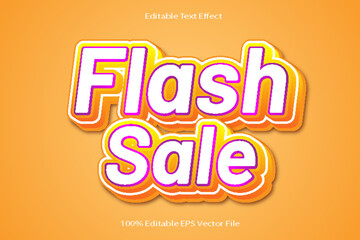 Flash Sale Editable Text Effect Emboss Cartoon Gradient Style