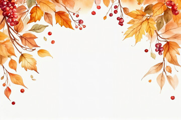 Autumn Theme Background Border