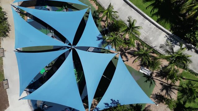 Drone video of Marjorie Stoneman Douglas Park , South Beach Miami
