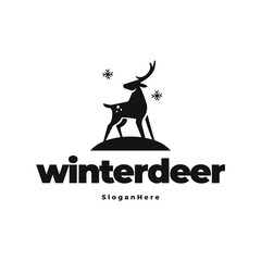 deer modern logo vector