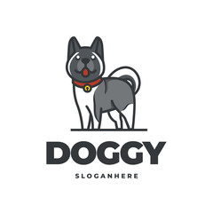 modern dog logo vector