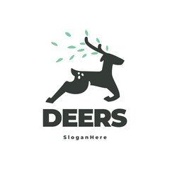 Deer modern logo vector