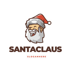 Santa claus cute logo vector