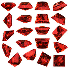 ルビー宝石詰め合わせセット素材 Ruby gemstone assortment set material