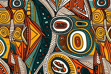 Papier peint photo intissé Ethnic border style vector seamless pattern. Ethnic embroidery seamless border template. Gypsy geometric motif, mexico or african print design
