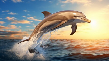 dolphin jumping in water generated by AI