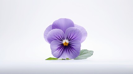 Portrait beautiful purple pansy flower Ai Generative