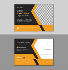  Digital Corporate business postcard,Business card design template.