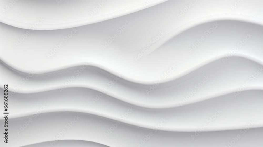 Poster abstract wave background. white minimalistic texture. ai generative