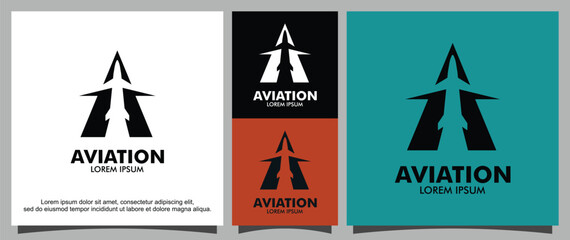 Airplane logo template
