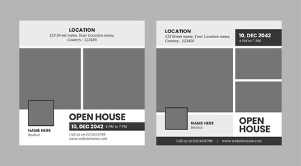 Real Estate Social Media Template, Open House Social Media Template, Real Estate Services