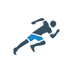 Fototapeta na wymiar sprinter icon vector illustration