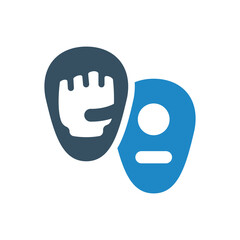 boxing mitt icon vector illustration