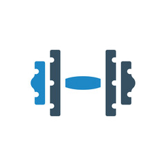 dumbbell icon vector illustration
