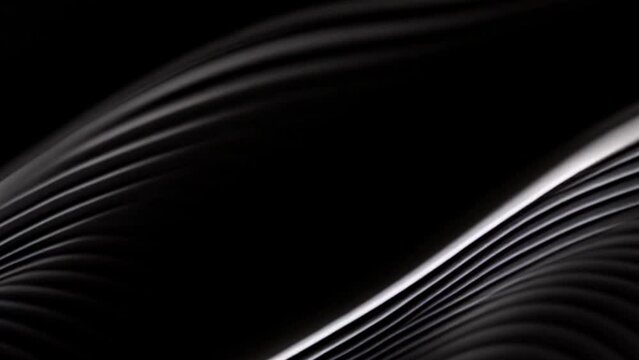 luxury Black background with lines. 3d illustration wave
