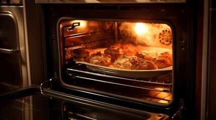 cooking in the oven  generated by AI