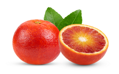 red blood orange on transparent png