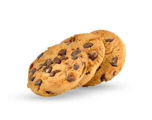 Chocolate chip cookie on transparent png