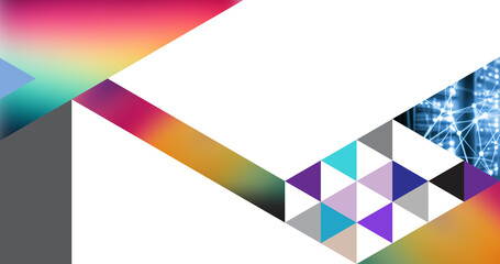 Obraz premium Ultra modern design collage style abstract background with copy space for your title and subtitle - PNG image with transparent background