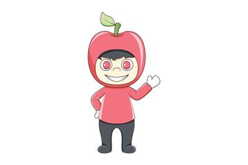 Cute Boy Character Design Illustration