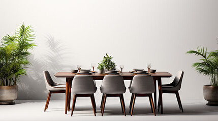 Fototapeta premium dinner chair isolated on white background
