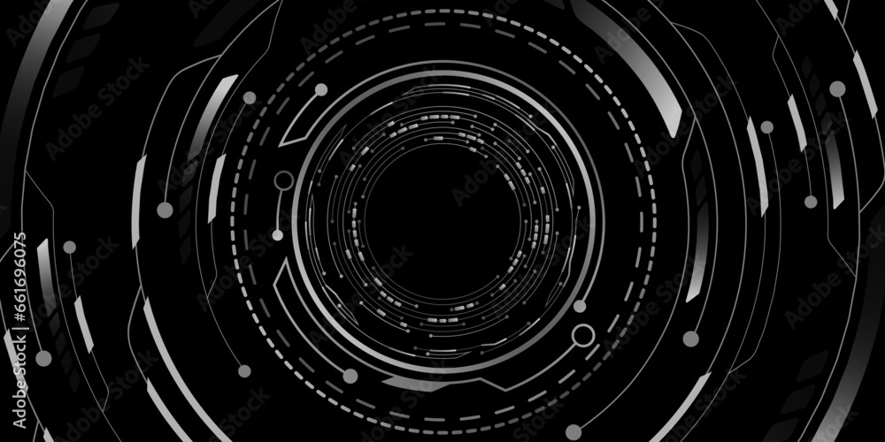 Poster digital hud circle backgound. futuristic virtual dashboard display. cyber circuit board. gui and ui 