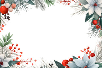 Naklejka premium christmas tree decorations, santa claus with gifts, snowman in the snow, christmas gift boxes, christmas cards