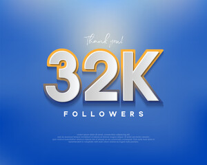 Colorful designs for 32k followers greetings, banners, posters, social media posts.
