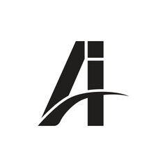 AI letter logo template elements. AI letter vector illustration logo design .