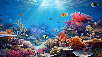Naklejka na ściany i meble サンゴ礁の楽園