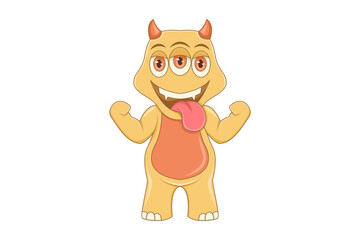 Little Monster Character Design Illustration