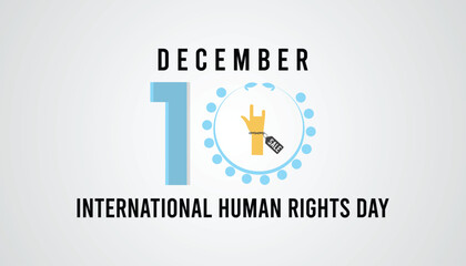 Vector illustration on the theme of Human Rights day observed each year during December. observed each year during December banner, Holiday, poster, card and background design.