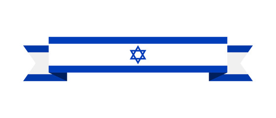 Israel flag banner ribbon