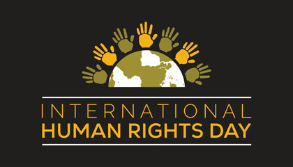 Vector illustration on the theme of Human Rights day observed each year during December. observed each year during December banner, Holiday, poster, card and background design.