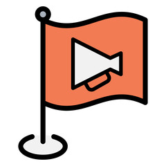 Advertising flag icon