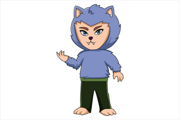 Cute Halloween Character Design Illustration