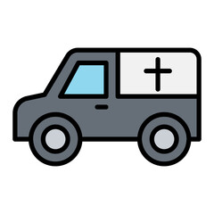 Funeral vehicle icon