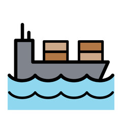 Cargo ship icon