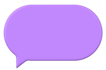 Speech bubble. Chat bubble. 3D illustration.
